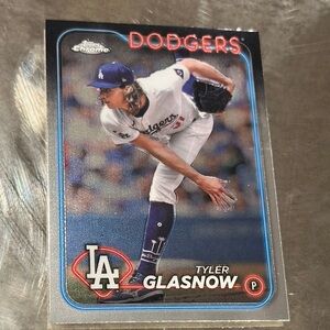 Topps Dodgers Baseball Card - Blue and White